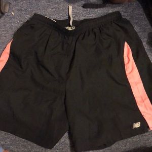 New balance black pink shorts size s w/ drawstring
